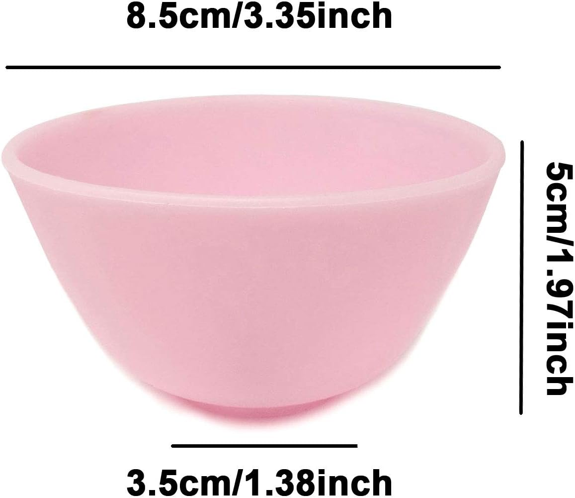 Honbay 5PCS Silicone Mixing Bowls Prep and Serve Bowls for Mixing Facial Mask or Holding Ingredient (8.5��5CM)