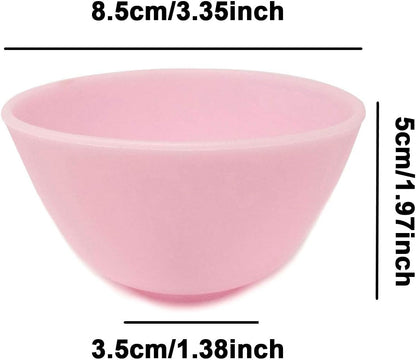 Honbay 5PCS Silicone Mixing Bowls Prep and Serve Bowls for Mixing Facial Mask or Holding Ingredient (8.5��5CM)