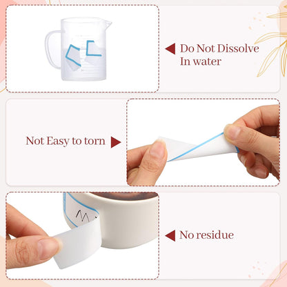 1000 PCS Blank Removable Freezer Labels with Dispenser - 1" x 3" Food Labels for Containers Jars Storage, Easy to Peel Off, No Residue (Blue+ Red)