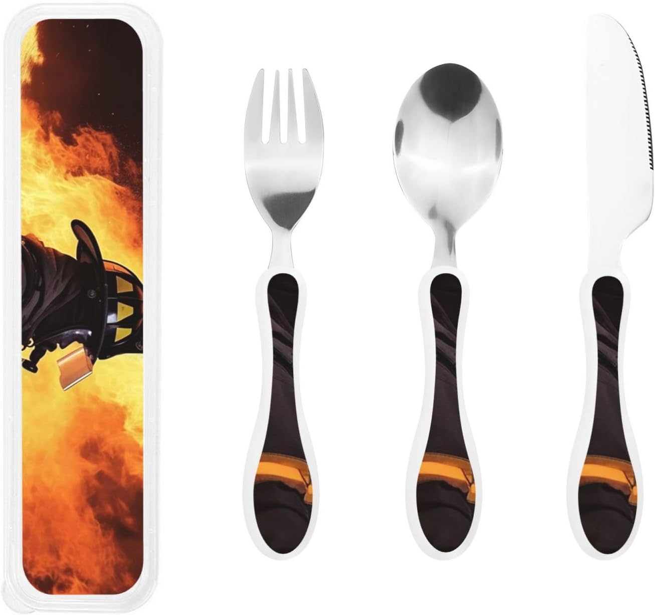 3-Piece Kids Silverware Set With Storage Case, Stainless Steel Reusable Children Safe Knife Spoon Fork Set Shih Tzu Dog Children Flatware Set For Kids Lunch Box
