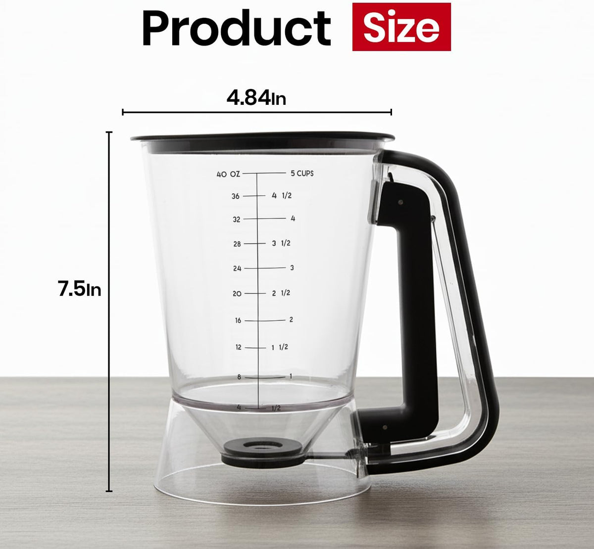 Eggssentials Pancake Batter Dispenser with Squeeze Handle Pancake Dispenser