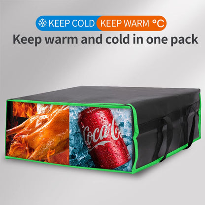 Bodaon Insulated Food Delivery Bag, XXXL Pizza Delivery Bags for Hot and Cold Food, Commercial, Large Capacity Reusable Warming Bag, Catering Cooler Bag for Rideshare, Warmers for Parties (Black, 1Pk)