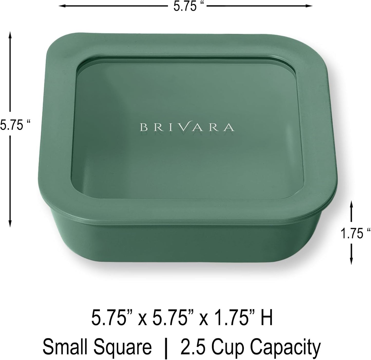 Ceramic Coated Glass Food Storage Container | No PTFE, PFOA, PFAS, and BPA | Reusable Non Toxic Meal Prep Container with Glass Lid | Easy To Store | 3 Cup Rectangle [Onyx]