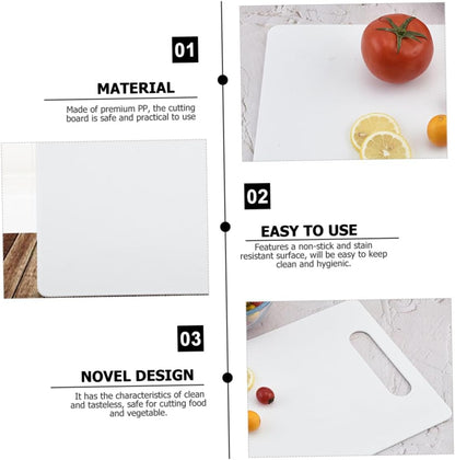 PRETYZOOM Kitchen Cutting Board Chopping Mat Square Plastic Non-slip Cutting Board for Kitchen Use Sturdy Food-grade Plastic Suitable for Fruits Vegetables