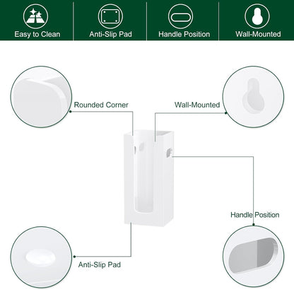 Disposable Coffee Cup Dispenser with Handles, Countertop or Wall Mount Hot/Cold Drink Cup and Lid Holder - Bathroom/Kitchen/Office Acrylic Cup Lid Storage Organizer (1 Compartment, Clear)