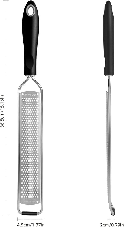 Lemon Zester and Cheese Grater with Protective Cover and Cleaning Brush