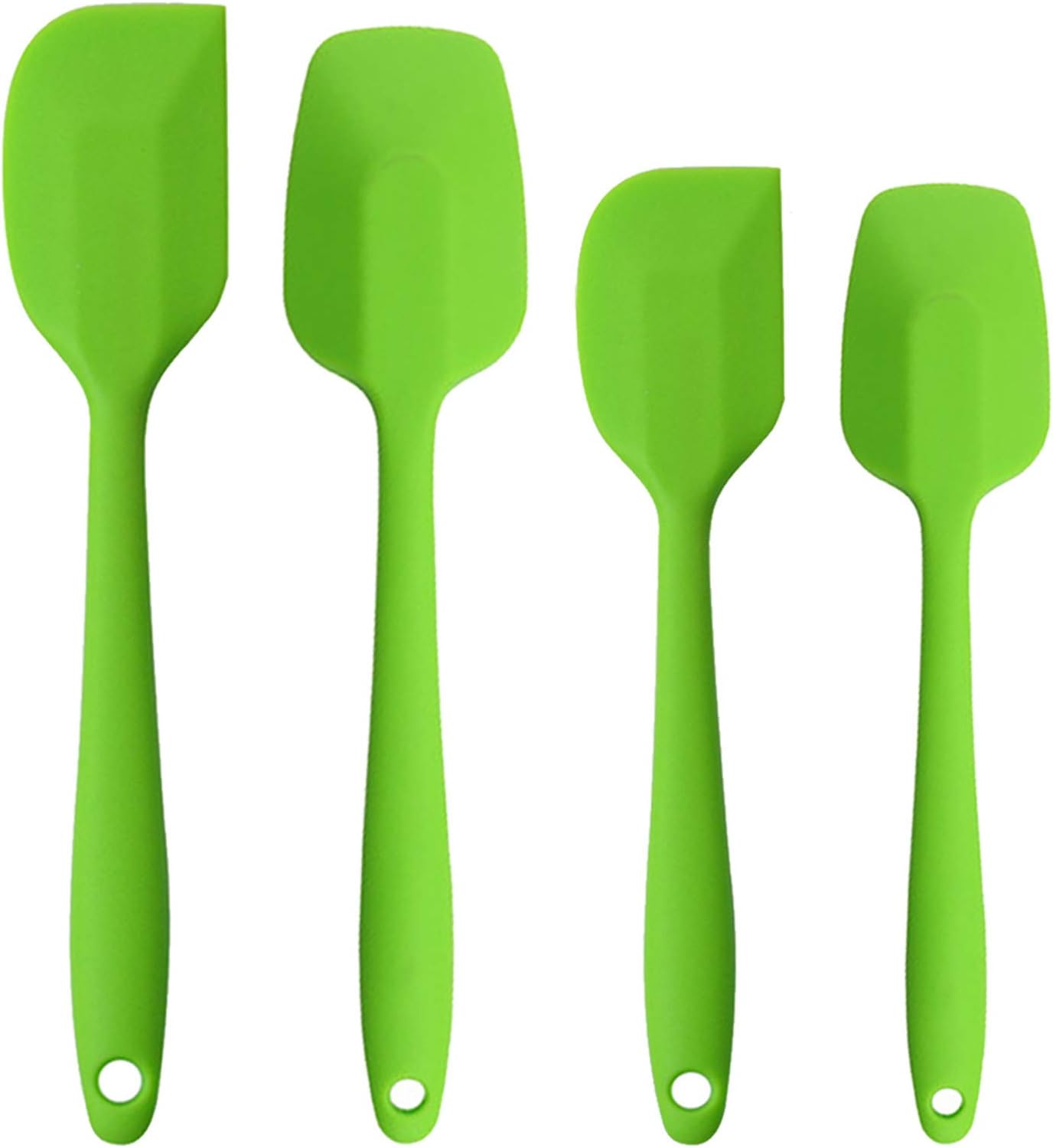 Silicone Spatulas Set, Rubber Spoon Spatula Heat Resistant Spoonula One Piece Design Seamless Spatula Non-Stick Scrapers Baking Mixing Tool (Dark Blue)