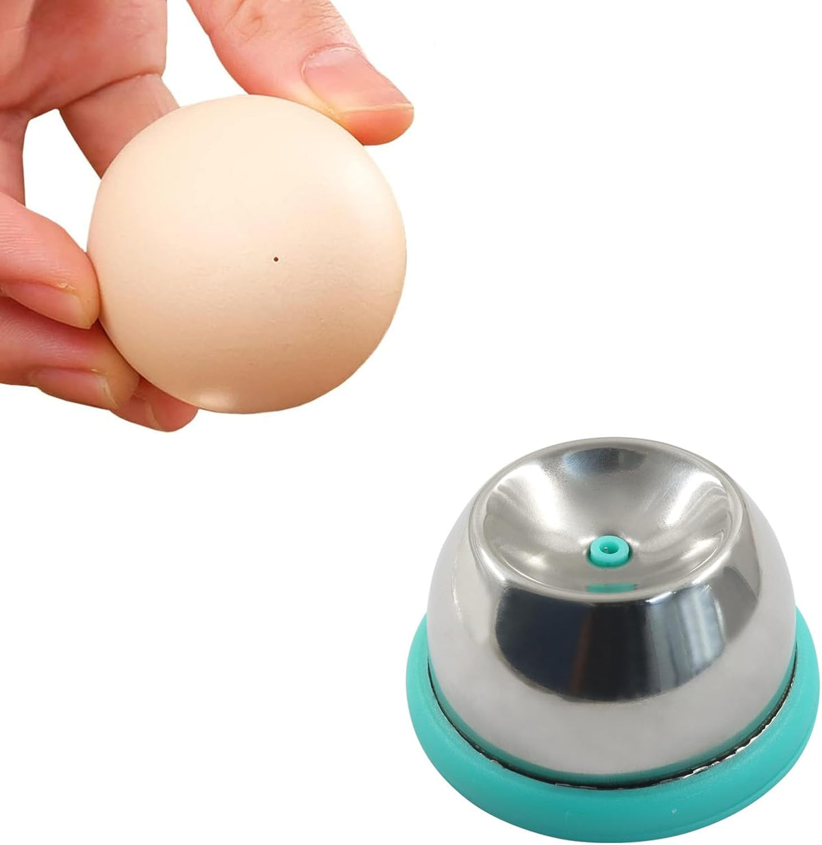 Stainless Steel Egg Piercer, Green