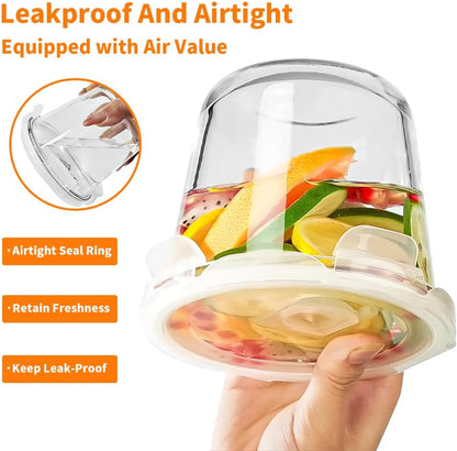 1.5 cup Round Glass Food Storage Containers with Lids, 12oz Small Glass Meal Prep Containers set, Heat-Resistant BPA-Free Round food bowl for Leftover. Microwave, Dishwasher & Freezer Safe