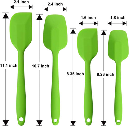 Silicone Spatulas Set, Rubber Spoon Spatula Heat Resistant Spoonula One Piece Design Seamless Spatula Non-Stick Scrapers Baking Mixing Tool (Dark Blue)