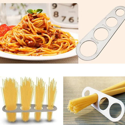 Stainless Steel Spaghetti Measure Tool, 4 Serving Portion Control Cooking Tools, Noodles Pasta Portion Control Gadgets (2 Pack)