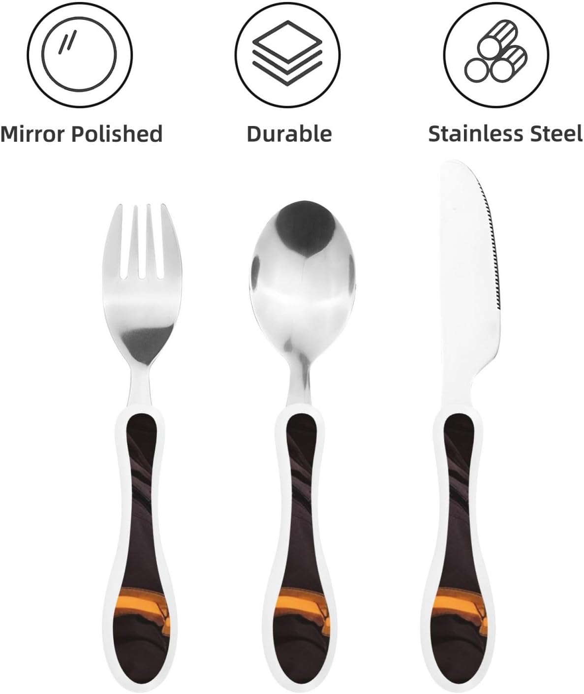 3-Piece Kids Silverware Set With Storage Case, Stainless Steel Reusable Children Safe Knife Spoon Fork Set Shih Tzu Dog Children Flatware Set For Kids Lunch Box