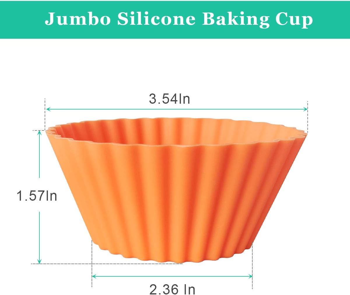Silicone Cupcake Baking Cups, Multi Color Reusable Muffin Cup Liners, Rainbow Cupcake Wrappers, 6 Vibrant Colors (12pack(3.5x3.5x3.9 inch))
