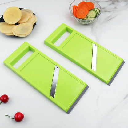 Handheld Mandoline Food Slicer, Stainless Steel Potato Chip Slicer Maker, Manual Vegetable Chopper Portable Vegetable Chip Maker Food Chopper with Hanging Hole for Kitchen Cooking