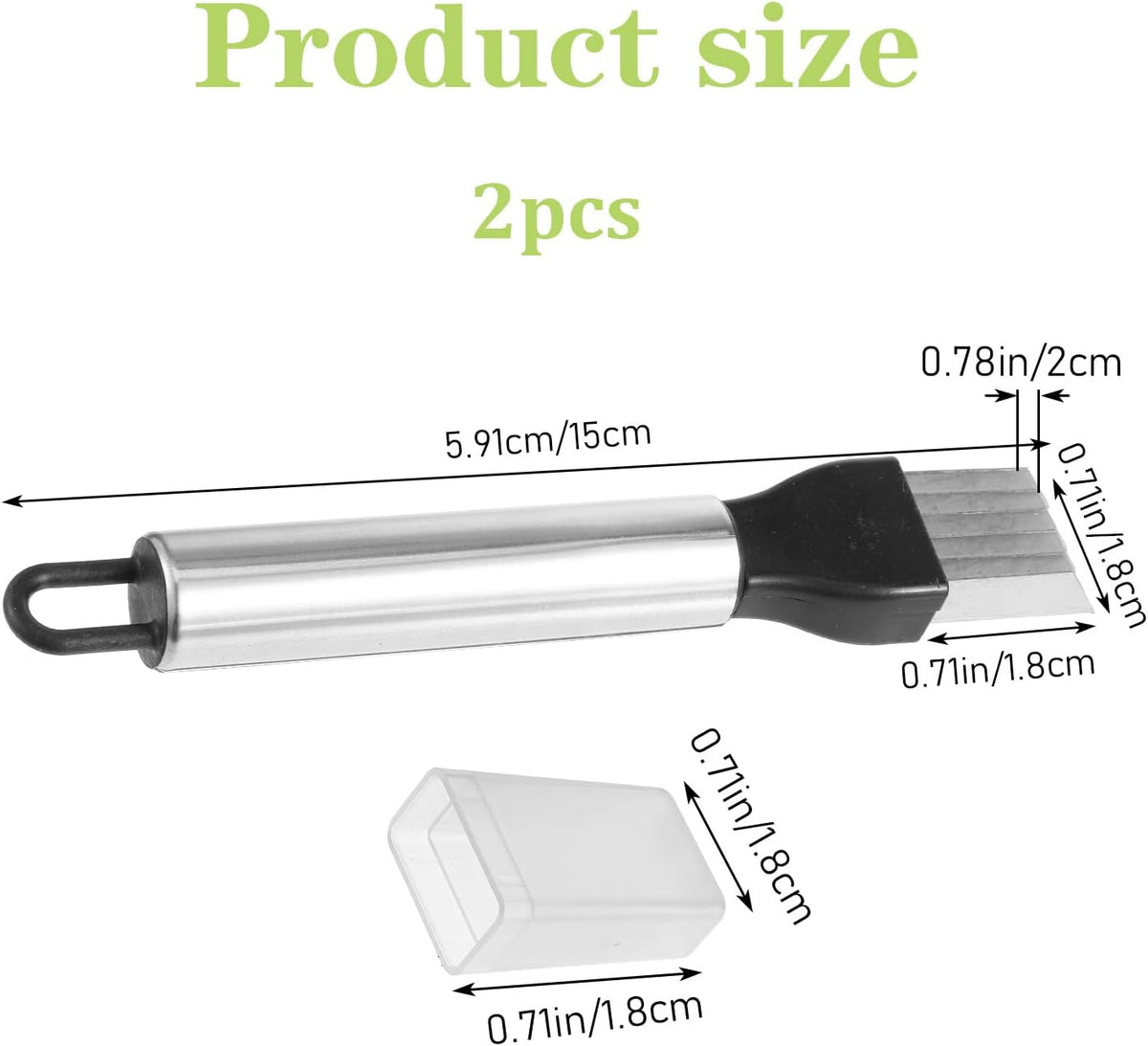 Kitchen Scallion Cutter 2PCS Green Onion Slicer Shred Knife Garlic Cutters