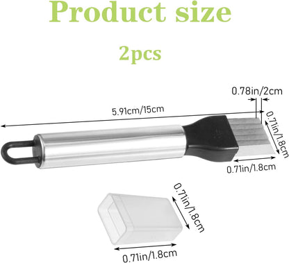 Kitchen Scallion Cutter 2PCS Green Onion Slicer Shred Knife Garlic Cutters