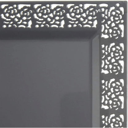 Rectangle White Serving Tray (2-Pack) - 17.5" Disposable Serving Platter for Appetizer, Fruits & Serving Dishes | Perfect Plastic Tray For Party Serveware