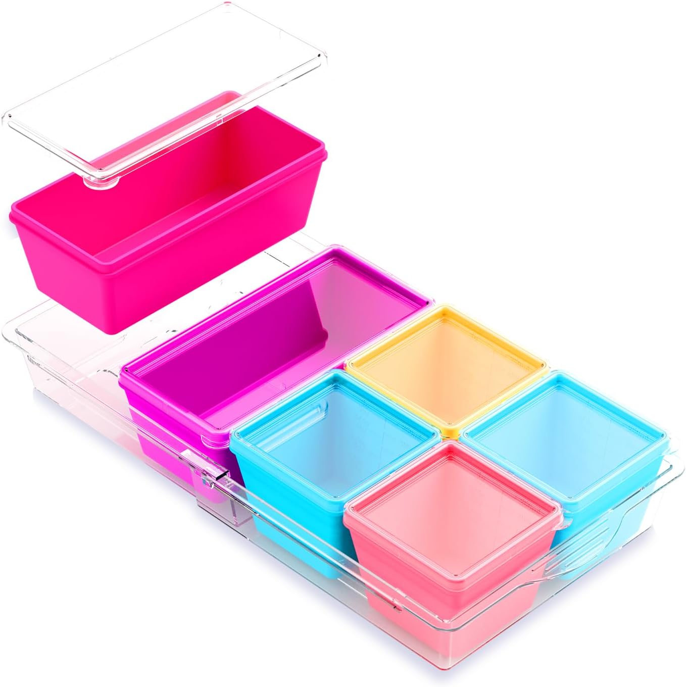 Gemice 1-Cup Silicone Freezer Molds with Lids, Individual 4-Pack Portion Soup Cubes Freezer Trays for Food Storage, Oven & Dishwasher Safe, BPA-Free, Silicone Freezer Containers for Meal Prep