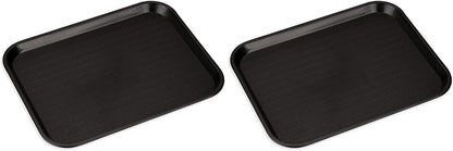 Carlisle FoodService Products Café Cafeteria Tray, Fast Food Tray for Restaurant or Commercial Use, 14" x 18", 1 Count, Black