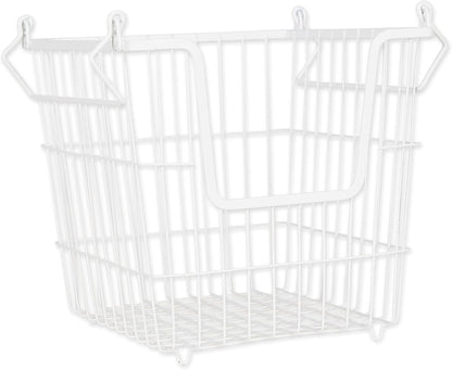 DII Metal Wire Mesh Stackable Utility Storage Bin, Small Round, 12x12x10", Bronze