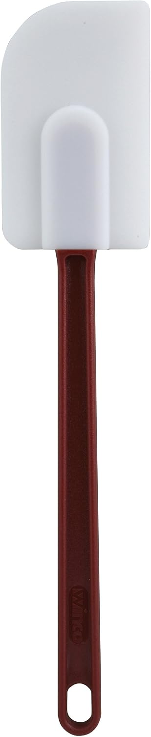 Winco Spoon Silicone Spatula, 10-Inch,White, Medium