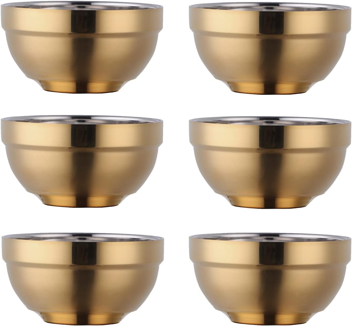 Stainless Steel Bowl Set: 500 ml Cereal Bowl, Set of 10 with Gift Box Included. Double Walled Insulated & Dishwasher Safe, Durable Deep Soup Bowl, Suitable for Home Kitchen & Child (Silver)