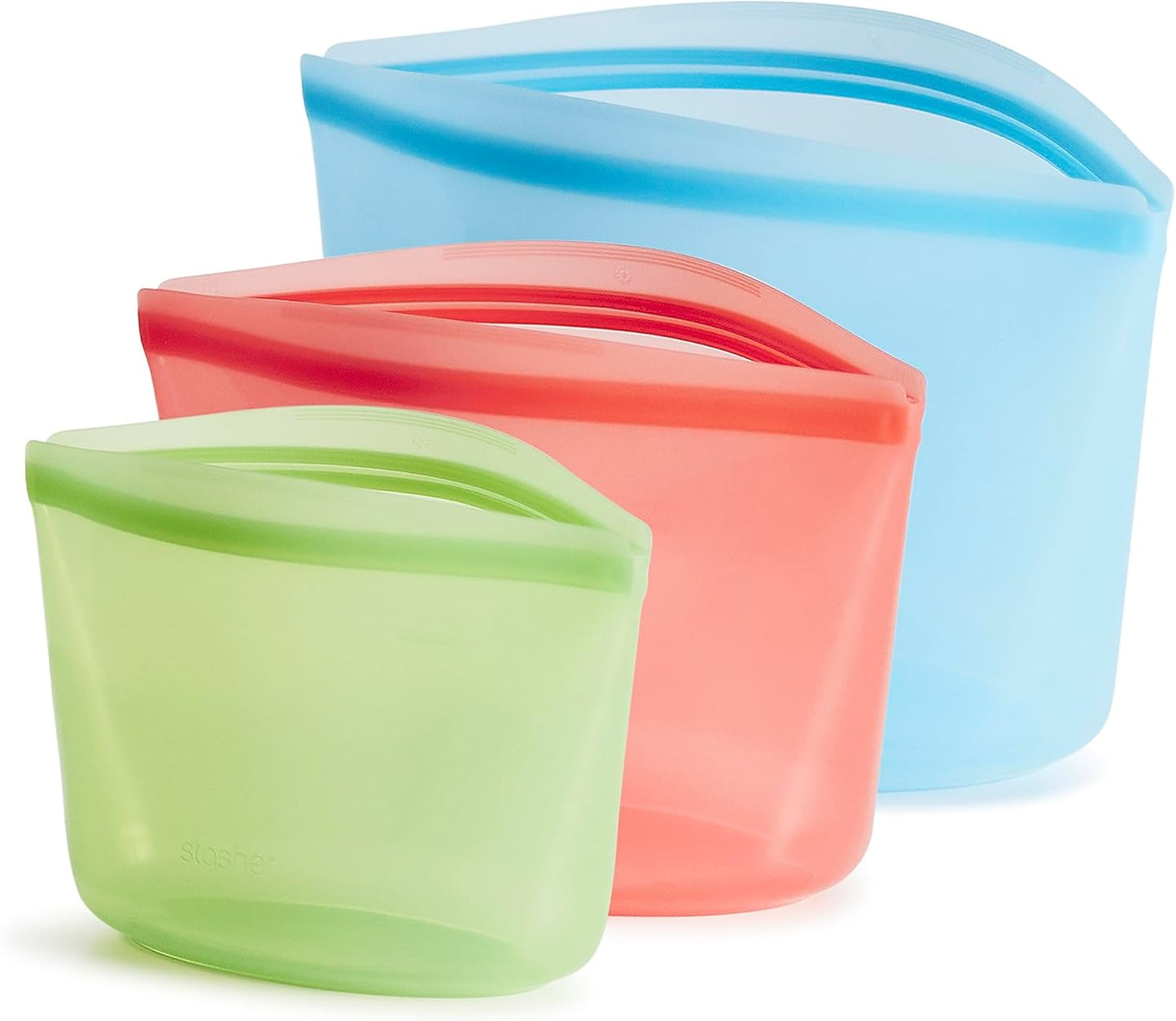 Stasher Premium Reusable Silicone Food Storage Bags, 2-Pack, Clear