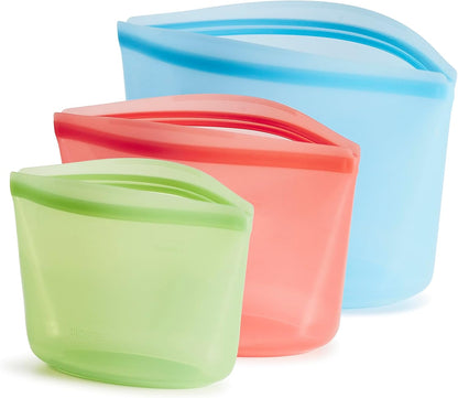 Stasher Premium Reusable Silicone Food Storage Bags, 2-Pack, Clear