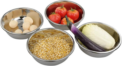 18/10 Stainless Steel Mixing Bowls, Nesting Bowls for Meal Prep, Serving, Baking, Set of 4