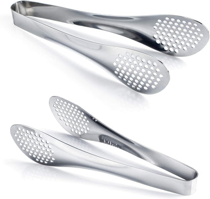 MSY BIGSUNNY Chef Kitchen Tongs Stainless Steel Food Serving Tongs Set Buffet tongs (silver 7" 9" & 11", 3 pack)