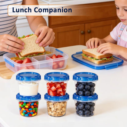 10 Pack 34oz Reusable Freezer Food Storage Containers with Twist Top Lids, Airtight Plastic Meal Prep Food Containers for Leftover Lunch Fruit Salad Oats, Clear Large Soup Container Microwave Safe