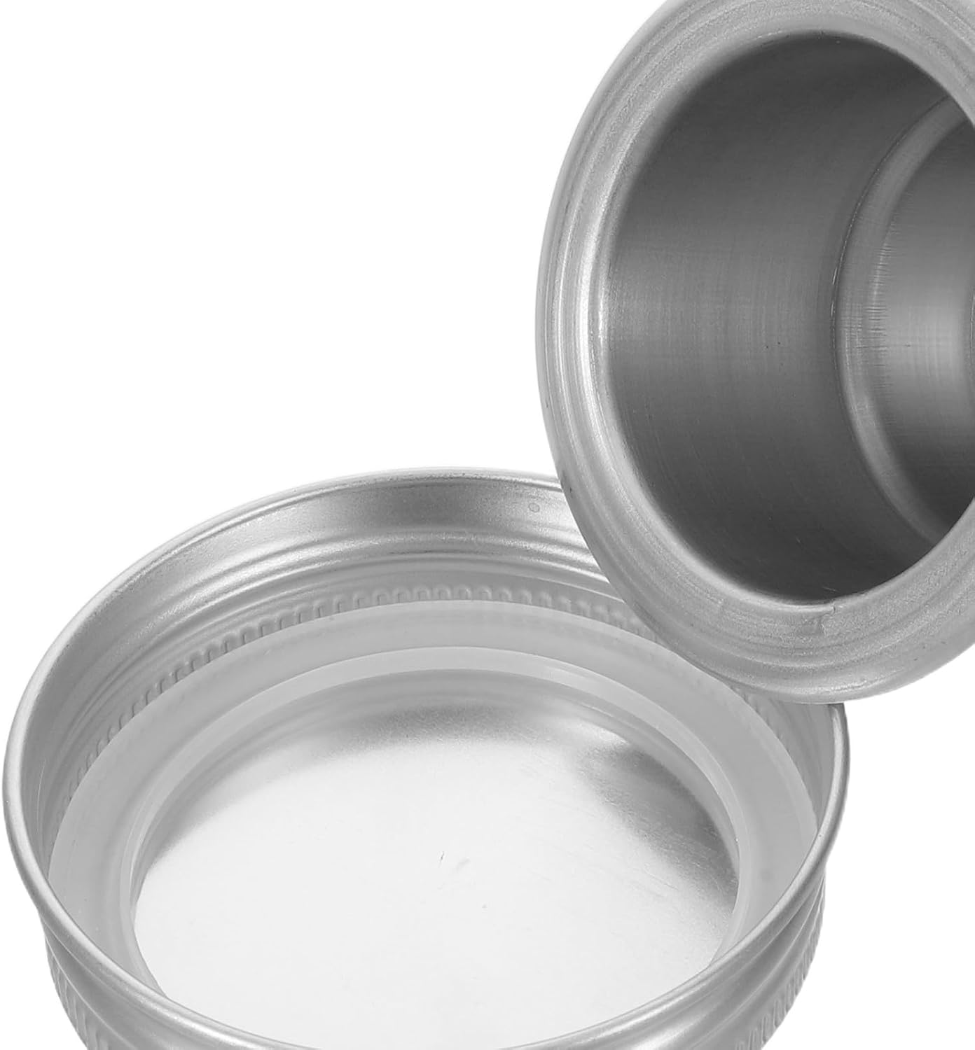 Kichvoe 2 Sets Mason Jar Stainless Steel Divider - 86ml Meal Prep Jar Insert Dressing Cup For Veggies Salads Dips And Snacks Food Separator