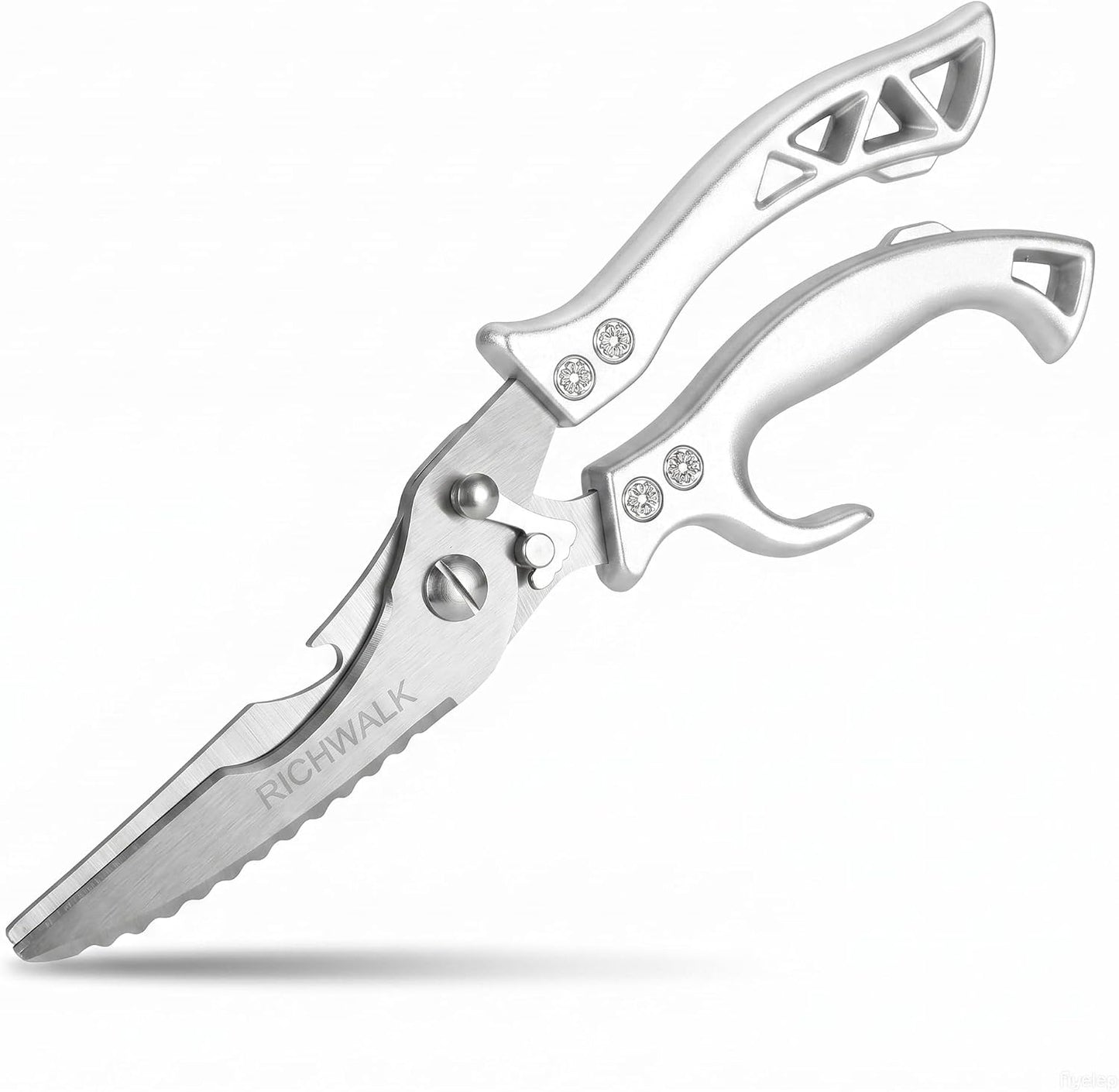 Kitchen Scissors - Heavy Duty Poultry Shears Sharp Cutting Food Chicken Bone Meat Vegetable for Cooking, Multipurpose Stainless Steel Utility Scissors, Safety Lock