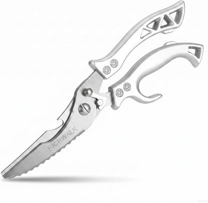 Kitchen Scissors - Heavy Duty Poultry Shears Sharp Cutting Food Chicken Bone Meat Vegetable for Cooking, Multipurpose Stainless Steel Utility Scissors, Safety Lock