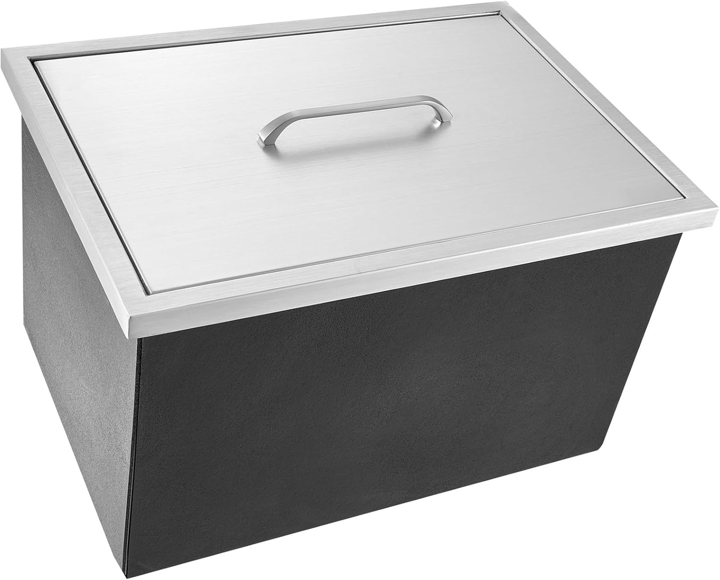 Happybuy Drop in Ice Chest 18L x 12W x 14.5H Inch Stainless Steel Ice Cooler with Sliding Cover Drop in Ice Bin Included Drain-Pipe and Drain Plug for Cold Wine Beer