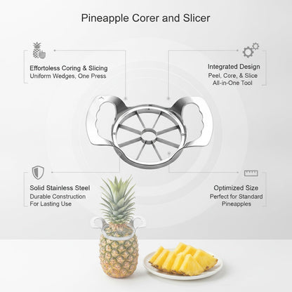 Kitchen Counter Essential: Stainless Steel Pineapple Corer and Slicer for Quick Fruit Prep (1 PC)