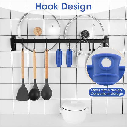 Silicone Assist Hot Pan Handle Holder Hot Skillet Handle Covers Pot Holder Sleeve Cast Iron Skillets Nonslip Heat Resistant for Enameled Griddles Casserole Frying Pans Cookware(4PACK/Black)