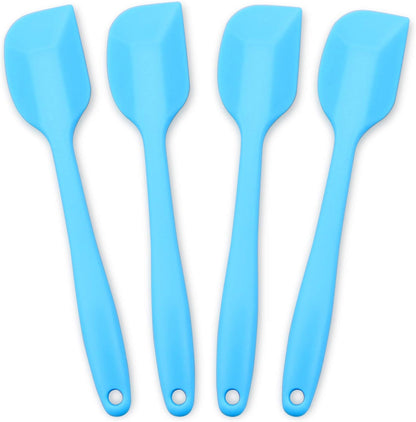 Silicone Spatula 4-piece Set, Heat-Resistant Spatulas, Non-stick Rubber Spatulas with Stainless Steel Core