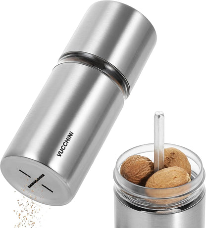 Vucchini Stainless Steel Nutmeg Grinder for Powder