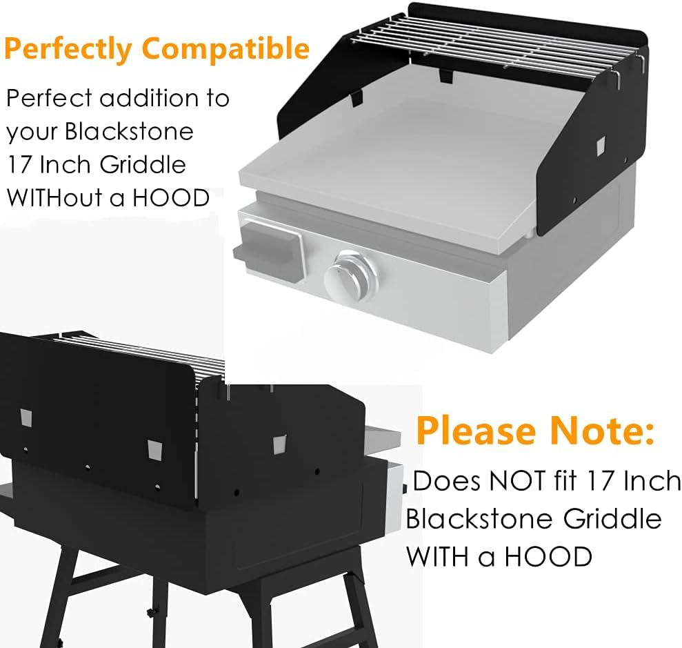 28 Inch Griddle Wind Guard/Screen and Warming Rack for Blackstone, Accessories Kit (For 28")