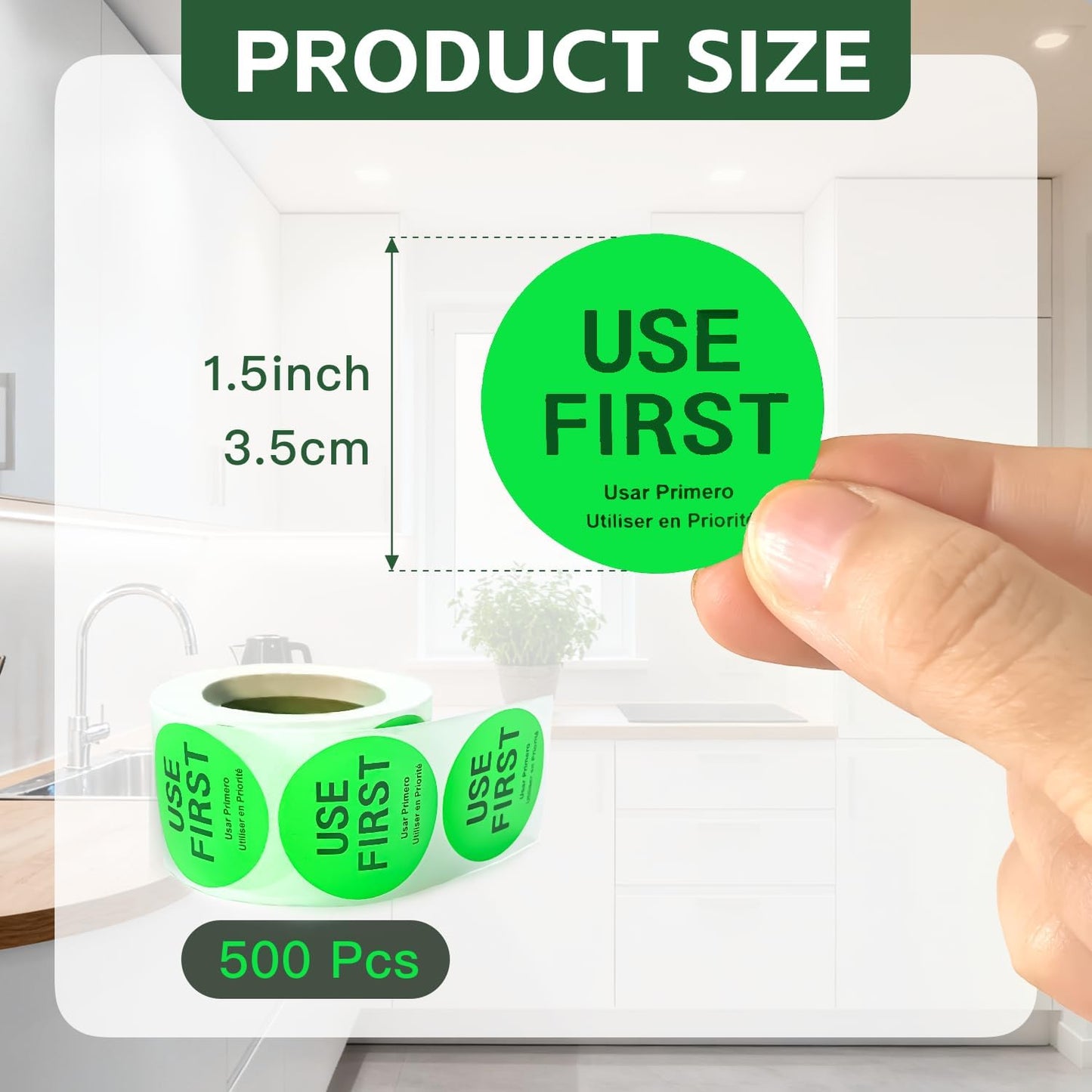 1000 Pcs Removable Freezer Labels for Food Containers 1 x 3, Risepekt Waterproof Food Storage Labels for Containers, Oil Resistant No-Residue Easy Clean for Kitchen Restaurants Grocery Stores Markets