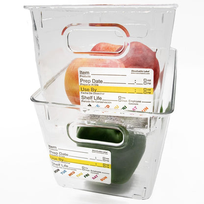 InStockLabels Dissolvable Food Labels - 2” x 3” (500 Labels) - Rotation Food Stickers for Kitchen & Restaurant Supplies - Ideal for Jar, Containers and Freezer Storage, Kitchen Stickers