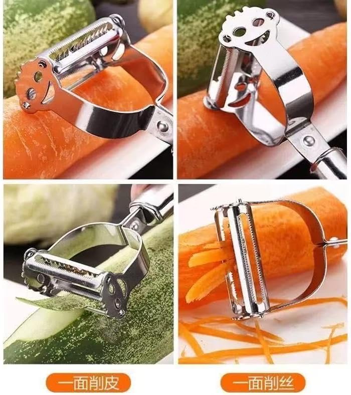 Potato Apple Vegetable Peelers for Kitchen,Vegetable Peeler Stainless Steel, Multifunction Vegetable Peeler Julienne Peeler for Kitchen (2-in-1 peeler)，Julienne Peeler Stainless