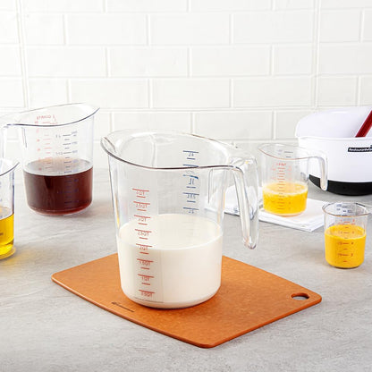 Restaurantware Plastic Measuring Cup - Chef 101 Measuring Jug with Dual Unit Markings, Dishwasher Safe - Clear Measuring Cup for Kitchen, Restaurants