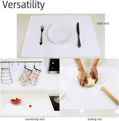 Webake Extra Large Silicone Mat For Countertop, Multipurpose Nonstick Heat Resistant Mat 23.6" x 15.7" for Baking, Rolling Dough, Fondant, Resin Expoxy, Craft, Jewerly (Red)