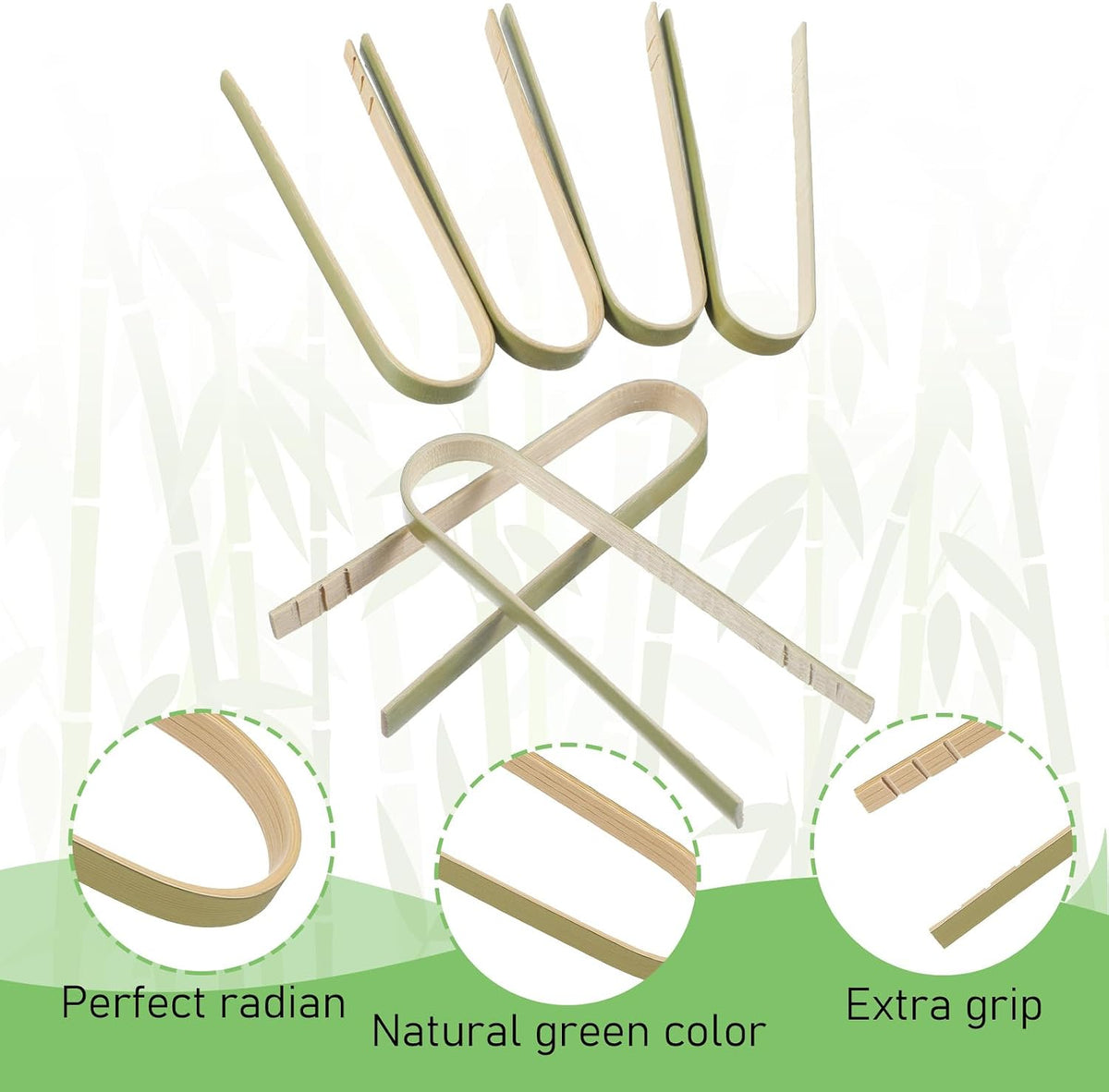 300 Pcs Mini Bamboo Tongs Disposable Long Toast Tongs 4 Inch Small Wooden Cooking Utensils for Charcuterie Serving Buffet Catering Appetizer Party Holiday Supplies