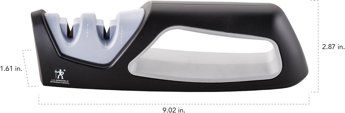 Henckels Handheld Knife Sharpener, Easy to Use, Ergonomic Non-Slip Handle