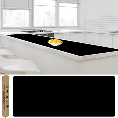 Silicone Mats for Kitchen Counter, 47.3"x23.6"x0.08" Largest Heat Resistant Mat Kitchen Island Waterproof 2MM Thick Countertop Protector Mat Nons-slip Extra Large Counter Mat (Black)