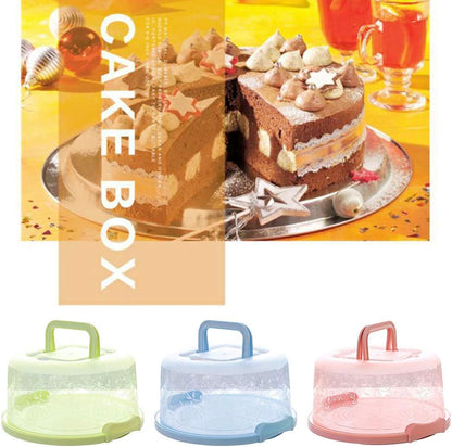 HEEPDD Pink Portable Cake Carrier with Handle and Lid, 8 Inch Cake Container Box for Transport, Storage of Pies, Cupcakes, and Baked Goods