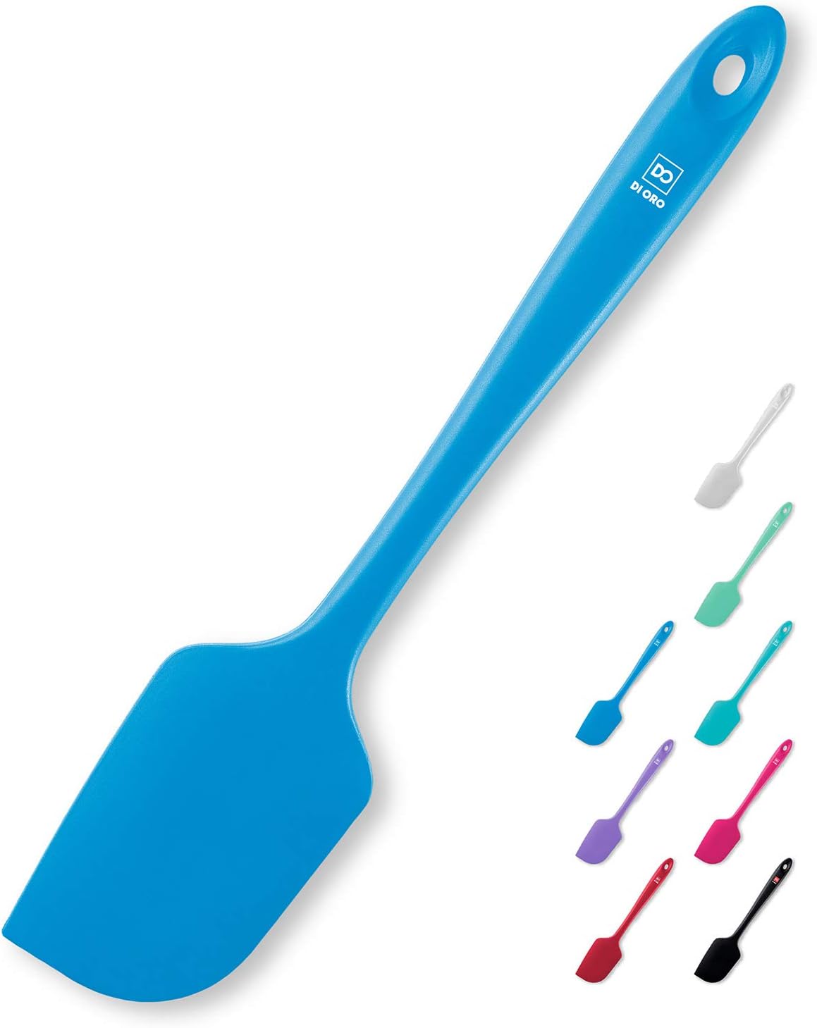 DI ORO Large Silicone Spatula - 600F Heat Resistant, Black